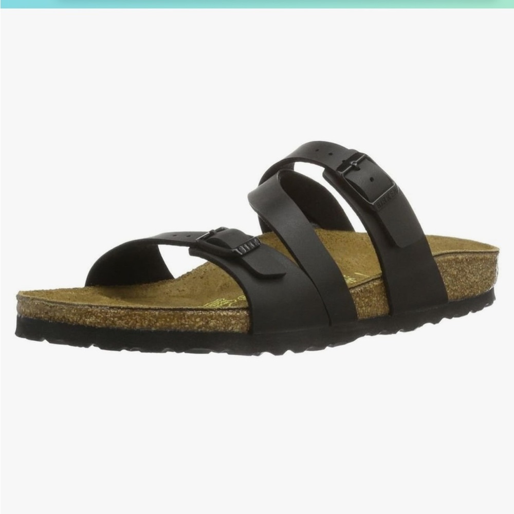 Black Birkenstock Salina BS slip in leather sandal size 40